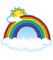 Carson Dellosa 36-Piece Rainbow Bulletin Board Cutouts, Sunny Rainbow Cut outs for Bulletin Board, Rainbow Classroom, Spring Classroom Décor & St. Patrick's Day Classroom Décor